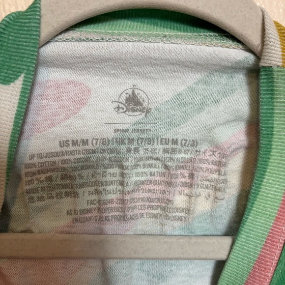 Disney World Parks Girls Kids Swirl Spirit Jersey Green Pink Size Medium 7/8 - Picture 5 of 6